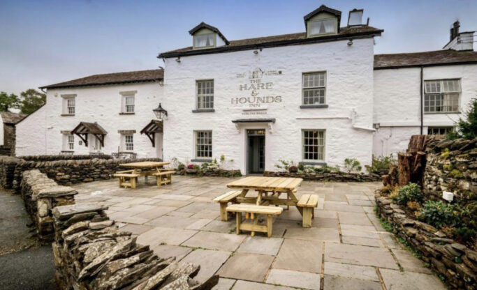 The Hare and Hounds inn at Bowland Bridge